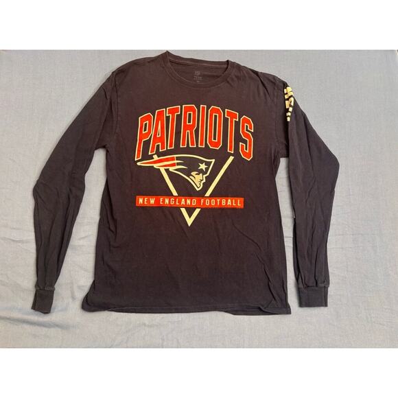 Men's NFL Team Apparel Patriots Long Sleeve T-Shirt Size M Navy - Picture 2 of 9